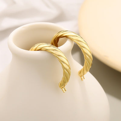 Aretes de Plata Pura Estilo Minimalista Lujo Frío - Image 9