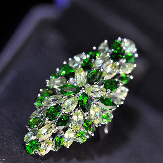 Anillo de Peridoto con Incrustaciones de Piedras Preciosas Ambilight - Image 5