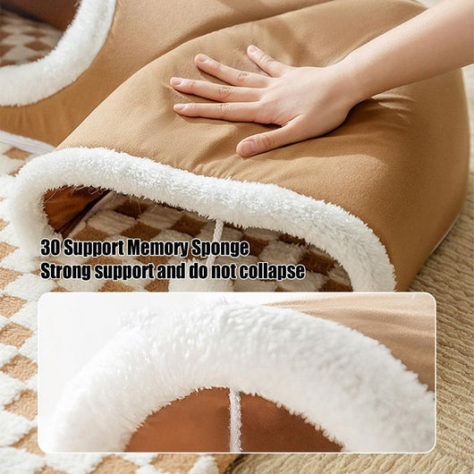 Túnel Cama para Gatos con Juguetes - Casa Cueva Plegable y Lavable - Image 5
