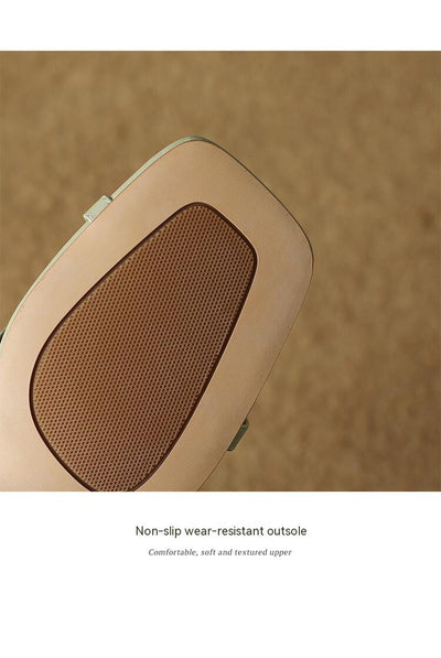 Sandalias de Cuero con Punta Cuadrada y Tira Ajustable - Talón Bajo Talla Grande y Pequeña - Image 13