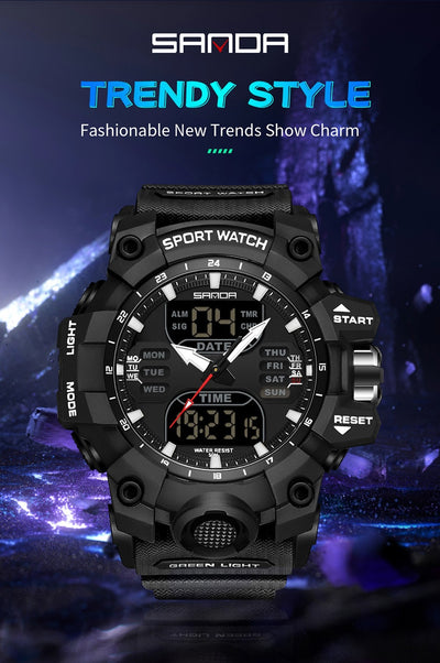 Reloj Inteligente Hombre Estilo Coreano Resistente al Agua y Golpes con Pantalla Transparente - Image 14