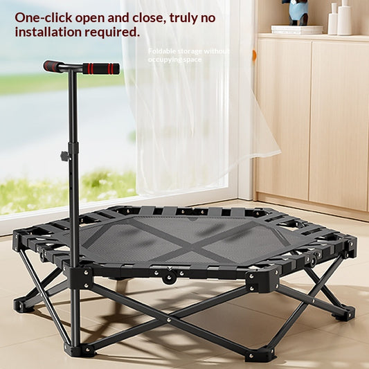Cama Elástica Plegable para el Hogar con Barras de Seguridad