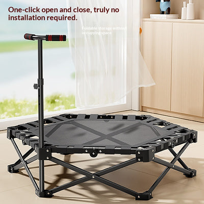 Cama Elástica Plegable para el Hogar con Barras de Seguridad