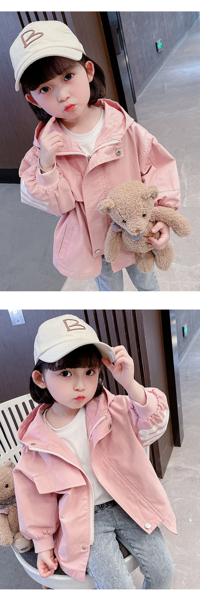 Chaqueta Cortavientos con Capucha para Niñas - Primavera y Otoño - Image 14