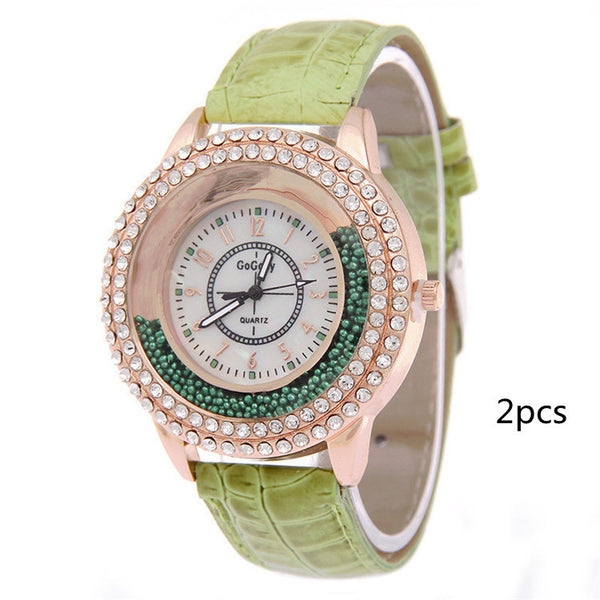 Reloj de Cuarzo para Mujer con Diamantes y Efecto Quicksand