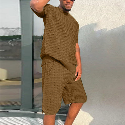 Conjunto de Verano para Hombre - Camisa Suelta y Pantalones Cortos 2 Piezas - Image 11