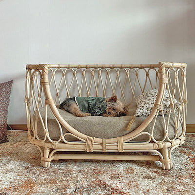 Cama para Mascotas de Ratán Tejido a Mano - Sofá Cómodo para Perros - Image 13