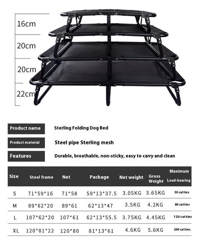 Cama Elevada para Perros con Marco de Hierro y Malla Transpirable - Image 11