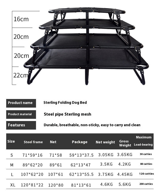 Cama Elevada para Perros con Marco de Hierro y Malla Transpirable - Image 11