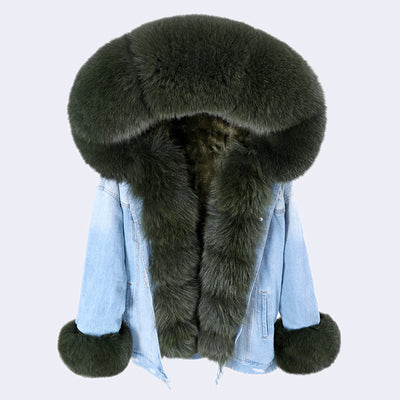 Chaqueta Denim con Forro Desmontable de Conejo - Image 11