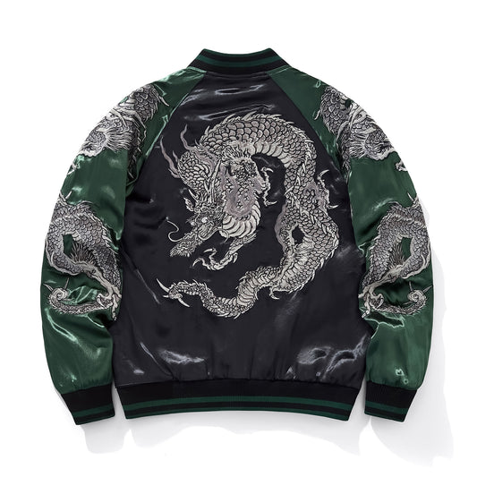 Chaqueta Beisbolera Dragón Bordado - Casual y Resistente - Image 2