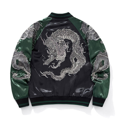 Chaqueta Beisbolera Dragón Bordado - Casual y Resistente - Image 2