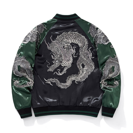 Chaqueta Beisbolera Dragón Bordado - Casual y Resistente - Image 2