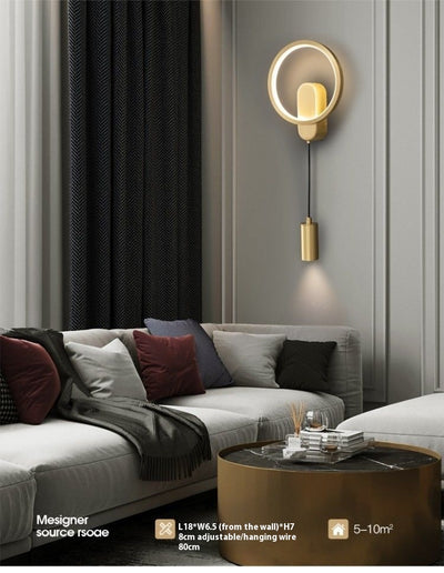 Lámpara de Pared Cobre Lujo para Dormitorio y Mesita de Noche - Image 10