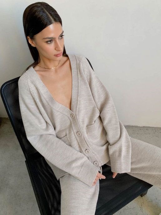 Conjunto de Suéter Holgado Manga Media para Invierno Mujer - Image 21