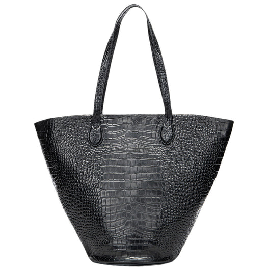 Bolsa Tote Estampado Cocodrilo Gran Capacidad Cilíndrica Diseño Premium - Image 4