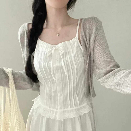 Blusa Francesa Blanca Corta para Mujer - Image 12