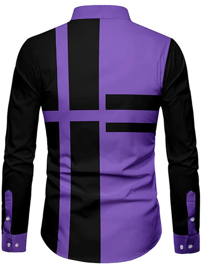 Camisa de Manga Larga Hueca Talla Europea para Hombre - Image 8