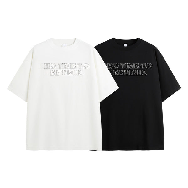 Playera de Algodón Puro con Bordado para Hombre - Twill 250g