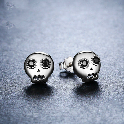 Aretes de Plata Esterlina con Circón Negro Incrustado - Image 5