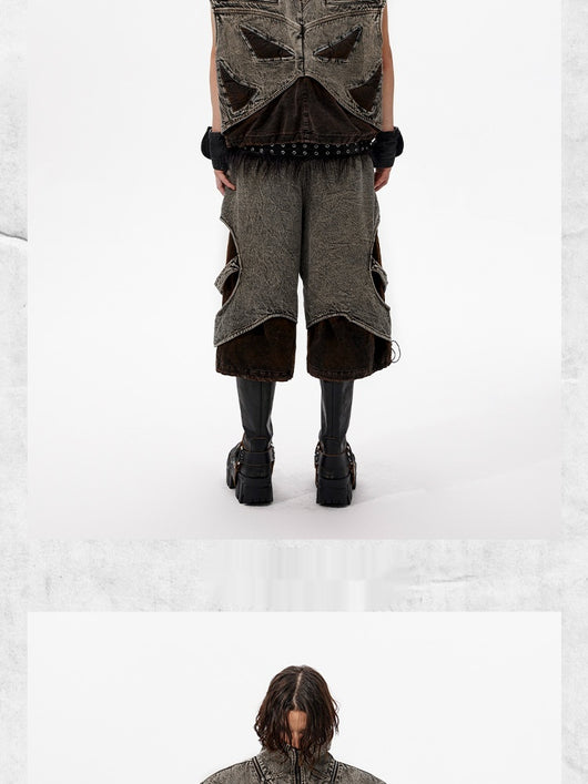 Chaleco Denim Combinado con Cierre para Hombre - Ideal para Verano - Image 9