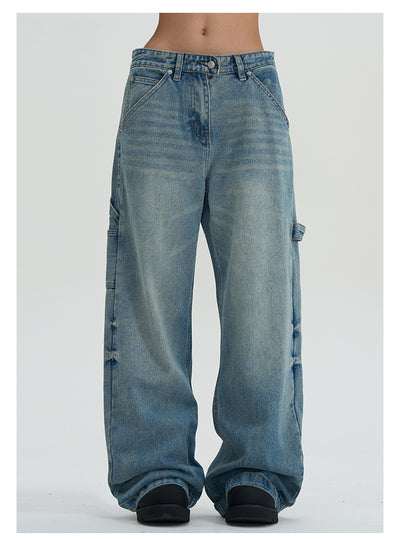 Jeans Lavados Rectos Oversize de Pierna Ancha - Image 8