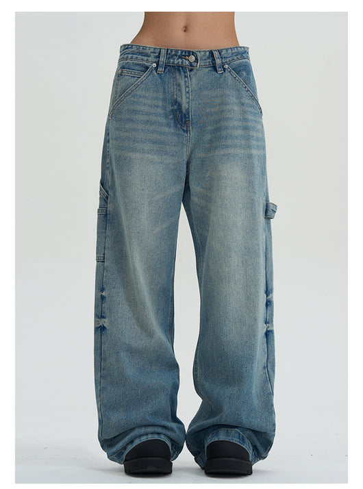 Jeans Lavados Rectos Oversize de Pierna Ancha - Image 8