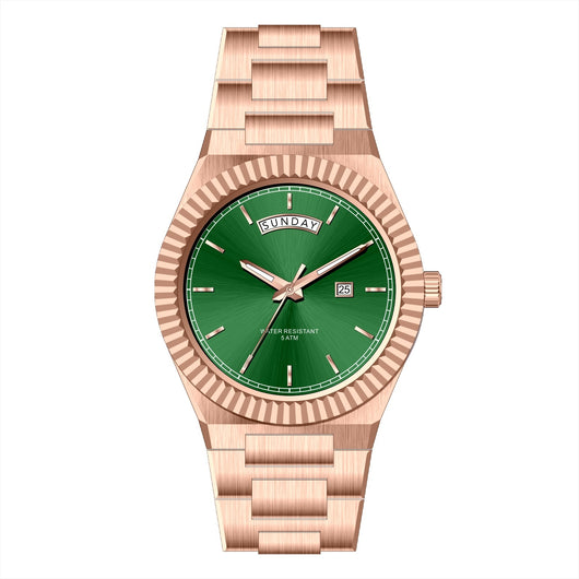 Reloj Ejecutivo de Acero Inoxidable con Correa de Cuero - Resistente al Agua - Image 15