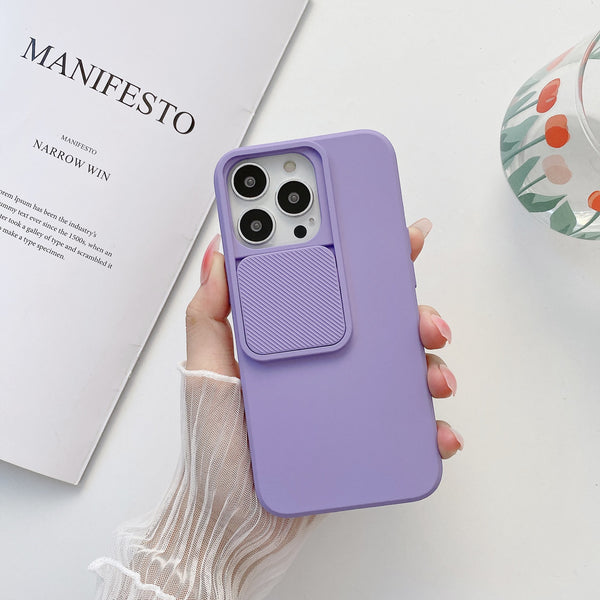 Funda Protectora con Cubierta Deslizante de Silicona para Celular