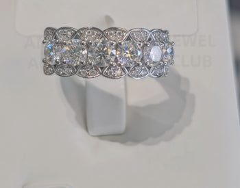 Anillo de Plata 925 con Baño de Oro 18K y Moissanita Completa - Image 5