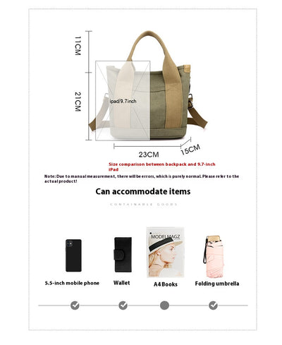 Bolsa de Lona Estilo Coreano de Gran Capacidad para Viajes y Uso Diario - Image 17