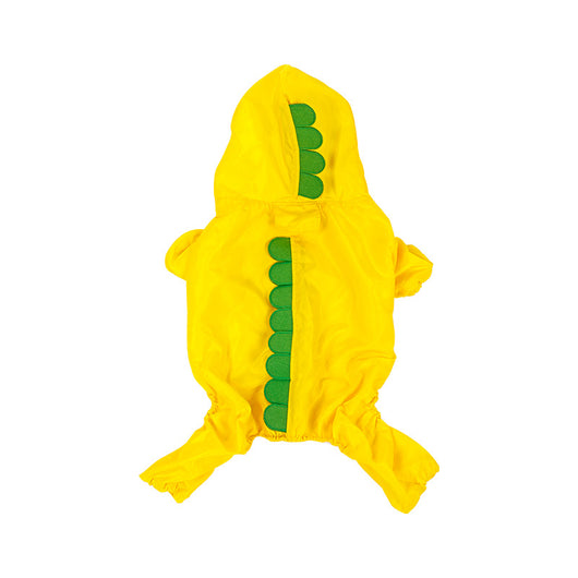 Impermeable Dinosaurio para Mascotas - Traje Amarillo Resistente al Agua - Image 9