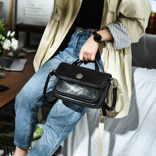 Bolso Bandolera de Cuero Genuino Premium - Diseño Minimalista Neutral - Image 18