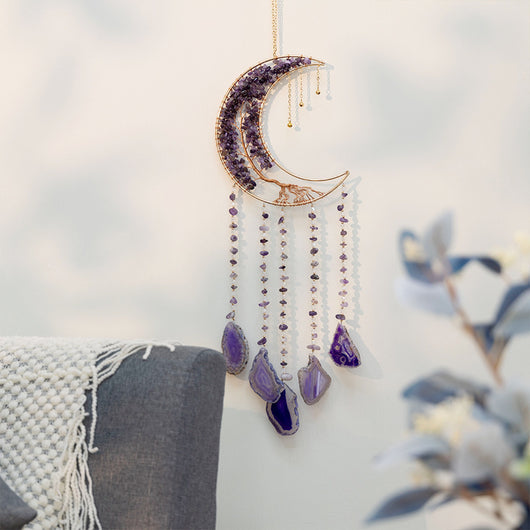 Atrapasueños con Cristal de Ágata Natural Triturada - Image 11