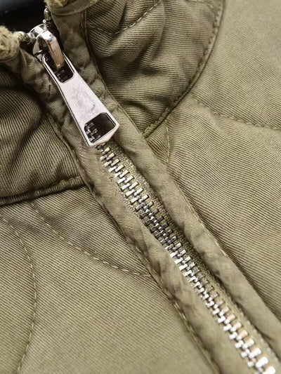 Abrigo de Algodón Liso para Otoño-Invierno con Cordones Ajustables - Image 18