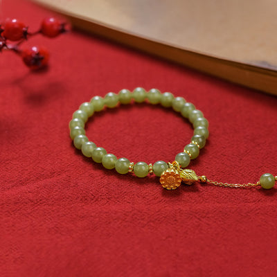 Pulsera de Jade Hotian con Aleación - Armonía y Elegancia - Image 9