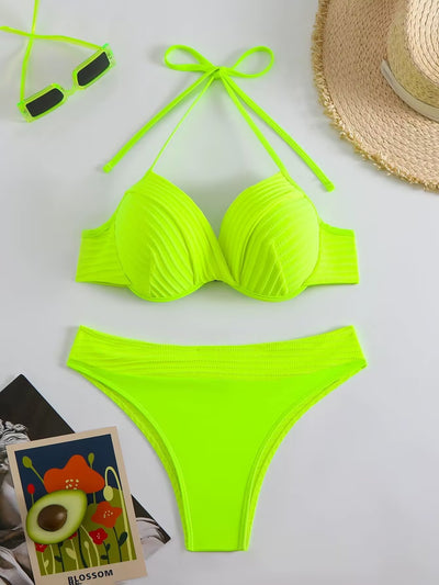 Bikini Casual Multicolor de Talle Alto para Mujer - Image 3