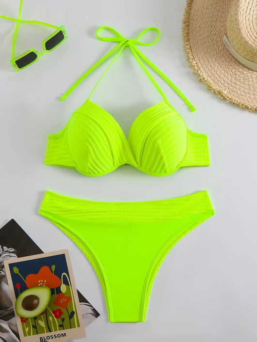 Bikini Casual Multicolor de Talle Alto para Mujer - Image 3