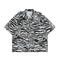 Camisa Hombre Rayas Tigre Manga Corta Suelta