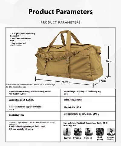 Mochila Táctica Camuflaje de Doble Compartimento de Gran Capacidad - Image 10