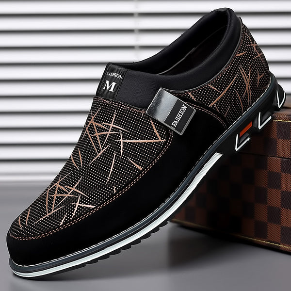 Zapatos de Cuero Talla Grande con Estampados Coloridos - Cómodos sin Cordones