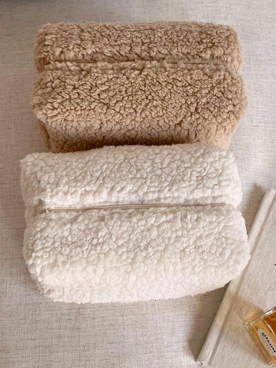 Bolsa de Cosméticos Teddy Peluche Estilo Japonés Lana de Cordero - Image 14