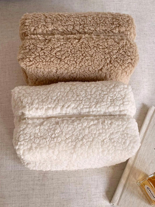 Bolsa de Cosméticos Teddy Peluche Estilo Japonés Lana de Cordero - Image 14