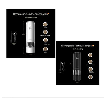 Molinillo Eléctrico Recargable de Sal y Pimienta con Luz LED y Ajuste de Grosor - Image 8