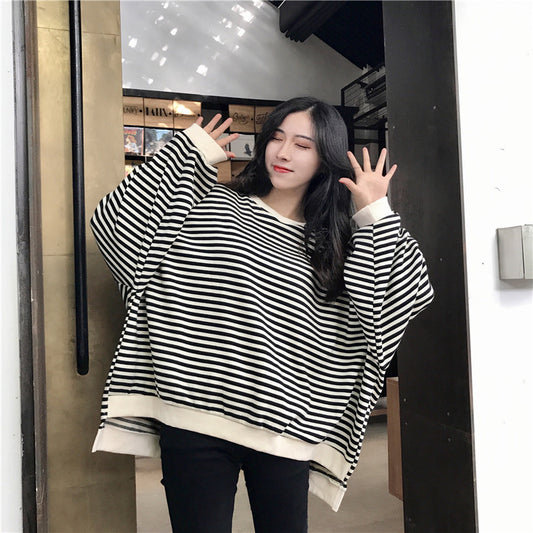 Camisa Oversized a Rayas de Manga Larga Suelta - Image 2