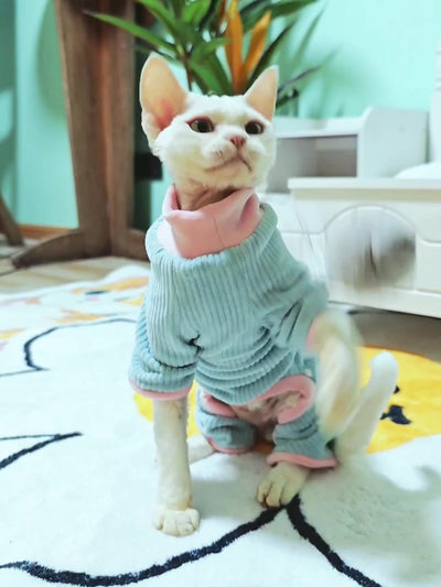 Ropa Térmica Reversible para Gatos sin Pelo - Abrigo Doble Cara Invierno - Image 6