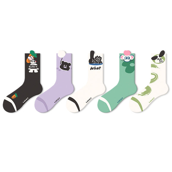 Calcetines Finos Medianos para Mujer - Diseño Adorable y Cómodo