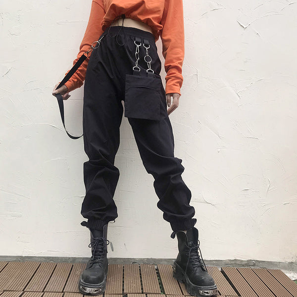 Overol Talle Alto con Cadena Metálica Desmontable - Estilo Street Wear