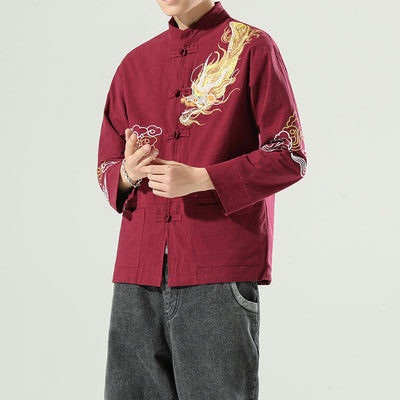 Chaqueta Casual para Hombre con Bordados en Mangas Largas - Image 10