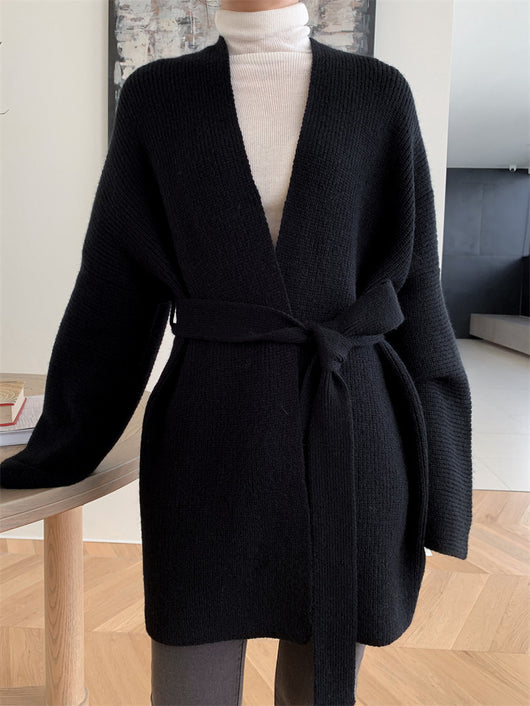 Cardigan Tejido de Cachemira con Cinturón Integrado - Image 13